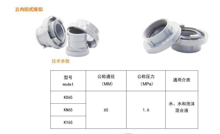 內扣式接口 KD65適用介質(zhì)，怎么購買(mǎi)性?xún)r(jià)比高